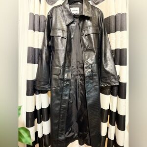 Jason Wu Black Textured Trench Coat
